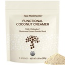 Real Houby Functional Coconut Creamer with Reishi, Lucuma & Ceylon Cinnamon - Organic, Dairy-Free - Vegan Coffee Creamer for Smoothies & Drinks - 90 Servings Organic Cream Coconut Powder