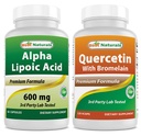 Nejlepší Naturals Alpha Lipoic Acid 600 mg & Quercetin s Bromelainem
