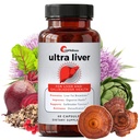 UpWellness Ultra Jaterní doplněk pro podporu jater a žlučník - Pohon TMG, NAC Milk Thistle, a další - Jaterní čištění Detox & Opravy - 60 Kapsle