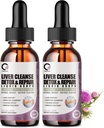 4 Fl Oz - Játra čisticí detox a opravy kapalné kapky - 1000mg Mléko Thistle Extract Drops dodatek pro vyčištění a detox jater, antioxidant, stravitelná podpora