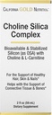 California Gold Nutrition Choline Silica Complex, Bioavailable & Stabilized Silicon with Cholin & L- Carnitin, 2 fl oz (59 ml)