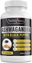 Organic Ashwagandha s Black Pepper pro Imporved Absorpce. Odolnost vůči stresu, zvyšuje energetické hladiny a podporuje zlepšení paměti - 650 Mg 60 Kapsle