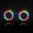 GlobX Programovatelné LED brýle - 350 Full Color Modes - USB dobíjecí Light Up brýle pro Edm Music Festival Rave Party Dance Performance Cosplay