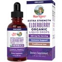 MaryRuth Organics Elderberry Sirup Extra Strength, USDA Organic Elderberry, Cukr zdarma Dospělí a děti Imunitní podpora dodatek pro věky 1 +, Clean Label Project Ověřený ®, Vegan, Gluten Free, 2 Fl Oz