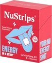 NuStrips ™ Fast- Disolving Energy Strips with 50mg Caffeine, L-Theanin & Vitamin B12 - Instant Energy & Focus Withter Jitters or Crash - Works Faster Than Coffee - Refreshing Lemon - 30 Strips