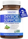 Podpora štítné žlázy s jódem - 120 Kapsle (Non- GMO) Zlepšit svou energii - Ashwagandha Root, Zinek, Selen, vitamin B12 Complex - doplněk zdraví štítné žlázy pro ženy a muže - 60 denní dodávky