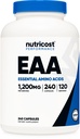 Nutricost EAA Kapsle 1200mg, 240 Kapsle - Essential Amino Acids, 120 Servings - Non- GMO, gluten Free & Vegan