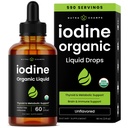 Organické jodové kapalné kapky - 250 mcg Jodový dodatek pro ženy a muže - Iodid Draslík Solution 250 mcg - 590 Servings - štítné žlázy, Hormon & Metabolická podpora - Non- GMO, Vegan NPN 80119762
