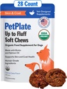 PetPlate Až Fluff měkké žvýkačky pro psy, kůže & Coat Support, USDA Organic Supplement, Grain- Free, Human- Stupeň, Zahrnuje losos olej a biotin, Pet Supplies (balení po 1, 9.8 Ounce)