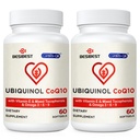 Ubiquinol CoQ10-600mg-Softgel, Aktivní Coq10 Ubiquinol dodatek s vitaminem E & Omega 3, 6, 9, Vysoká absorpce -Coenzyme-Q10, Výkonný antioxidant pro výrobu energie, Testováno, 120 Počet