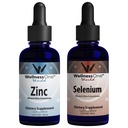 WellnesSOne iontový tekutý zinek a selenové kapalné kapky - zinek Selenium Bundle na podporu imunitního systému a štítné žlázy a srdce zdraví - 1.67 fl oz zinek a selenium kapalné kapky