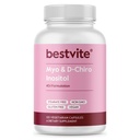 BESTVITE Myo & D- Chiro Inositol (120 Vegetariánských kapslí) - 40: 1 Poměr - No Stearates - Vegan - Non GMO - Gluten zdarma