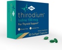 Thirodium - dodatek pro podporu štítné žlázy - 100mcg jód (sodík) - 30 Soft- Gel Kapsle pro zvýšenou absorpci - Bezlepkové, Lactose-Free, Sugar- Free, Non- GMO