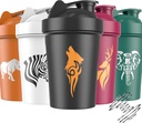 JEELA SPORTS 5 PACK Protein Shaker Bottles for Protein Mixes -20 Oz- Myčka nádobí Safe Shaker Cups for Protein Shakes - Shaker Cup for Blender Protein Shaker Bottle for Shakes Protein Shake Blender