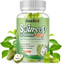 Soursop Gummies 2000MG, Soursop Leaf & Fruit Extract pro dospělé, Soursop Fruits w / Vitaminc C pro imunitní podporu, antioxidant a potravní pomoc, Vegan, 60 Counts
