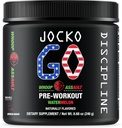 Jocko Fuel Pre Workout Powder with L- Citrulline, Nootropic & Caffeine for Endurance & Stamina - Keto, Nízká cukrová směs pro běh na dálku, Cyklistika, Jiu Jitsu - 30 Služeb (Meloun vodní)