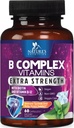 B Complex Vitamíny Kapsle - s vitaminem B12 B6 B100 C Biotin folát a kyselina listová - Doplněk pro srdce, mozek, & Nerve Support - Super Kompletní B-Komplex pro Imunitní a energetickou podporu - 60 Kapsle
