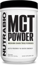 NutraBio MCT Powder, Medium Chain Triglycerides, Lean Weight Gain, Keto Friendly, 1 LB. Prášek - 50 Služeb