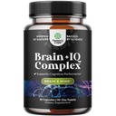 Nootropní Paměťový dodatek pro podporu mozku - Paměťové pilulky pro mozkový boost a přírodní energetický booster - Vitamin B12 Bacopa Monnieri Rhodiola Rosea DMAE Ginkgo Biloba Fosfatidylserine - 60 Počet