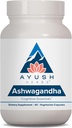 Ayush Herbs Ashwagandha Kapsle - Ashwagandha pro muže a ženy, Ashwagandha doplňky, čistý Ashwagandha kořenový prášek na stres, 500 mg na litr - 60 Vegetariánské Kapsle (1 Počet)