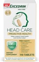 Excedrin Head Care Proactive Health with Magnesium, Riboflavin, Vitamin B6, kyselina listová a vitamín B12, Dietní dodatek podporuje Head Health a Comfort Daily - 110 Počet