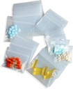 300 balíčků malých pytlů, 6 mil Sturdy 3 Asdied Sizes 2x1.85 ", 2.5x2.25", 3x2.75 "Plastové sáčky, opakovaně použitelné sáčky Clear Zip Bags, Pill Pouch Bags for Travel Storage Jewelry and Small Craft Pices