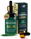 Chlorofyl Liquid Kapky 6000 mg - Premium Liquid Chlorofyl dodatek - All- in- One Antioxidant for Immunote Boost, Energy Increase, Digestion Support & Fast Detox - Non- GMO, Vegan