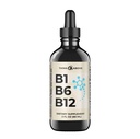 B1 B6 B12 Vitamin Liquid Drops - Nerve, Energie, Mozková podpora Dodatek - Ovocný - jako Flavor - Methylkobalamin, Thiamin, Pyridoxin - 60 Day Supply - 2 oz - pro muže a ženy - Jednoduše vyrobený