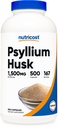 Nutricost Psylium Husk 1500mg Per Serving, 500 Kapsle - Non- GMO & gluten zdarma