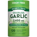 Nature 's Truth Odorless Česnek 2400 mg FLAVIS 124; 120 Softgels FLAVIS 124; Extract Pills FLAVIS 124; Non- GMO, gluten zdarma dodatek