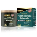 NAD + dodatek - Liposomální nikotinamid Riboside, Resveratrol, Quercetin High Purity NAD dodatek pro antiaging, Energie, Focus - 80 Kapsle (40 Serving)