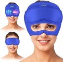 Migréna Relief Cap - 2 v 1 Soothing bolest hlavy Relief Cap s odnímatelným Oko Maska 20% extra gel - Bolest hlavy klobouk pro migrény - Studené ledové hlavy Wrap produkty pro stres, napětí, kocovinu a loupání očí