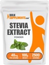 BulkSupplements.com Stevia Extract Powder - Stevia Sweetener - Zero Calorie Sweetener, Gluten Free, 40mg per Serving, 100g (3.5 oz) (Balení po 1)