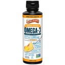 Barlean Omega 3 Rybí olej tekutý dodatek s vitamínem D pro muže a ženy, Mango Peach, 1080mg EPA a DHA Fatty Acid, 8 oz