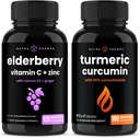 NutraChamps Elderberry a kurkumin Kapsle Bundle