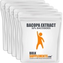 BulkSupplements.com Bacopa Extract Powder - Bacopa Monnieri Dodatek, Bacopa Powder - Bacopa doplňky, Vegan & gluten zdarma, 500 mg na servírování, 5kg (11 liber) (balení 5)