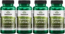 Swanson Bamboo Extract - přírodní vlasy, kůže a nehty dodatek - 70% Silica obsah podporující kolagen Formation & Bone Growth - (60 Veggie Kapsle, 300mg každý) 4 balení