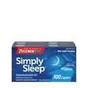 Tylenol Simple Sleep Nighttime Sleep Aid Caplet, 25 mg Difenhydramine HCl, Non- Habit Forming Sleep Aid pro dospělé, 100 Počet