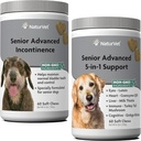 NaturVet Senior Advanced Incontinence Dog Supplement - Pomáhá podporovat Psí močový měchýř Normální močení - 60 Ct. Soft Chews - Senior Advanced 5-in-1 Support Dog Supplement - 60 Soft Chews