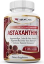 Astaxanthin 10mg dodatek / Nejlepší čistý antioxidant z mikrořas, pomáhá péči o pleť & oko, artritické spojky, zdravé stárnutí, zvýšení energie, 120 Non- GMO Softgels - Premium Astaxanthin doplňky