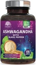 Ashwagandha doplňky 2100mg - Extra síla Ashwagandha prášek & kořenový extrakt s černým pepřem pro Max Absorpce, bylinné antioxidační doplňky pro ženy a muže, Vegan, Non- GMO - 120 Kapsle