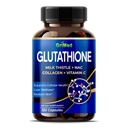 GriMed Glutathione 11,200mg - X10 Power with Milk Thistle, NAC, Collagen, Vitamin C - Cellular Wellness, Radiant Skin - USA Made & Tested (150 Počet balení po 1)