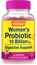 WellYeah Probiotika pro ženy Gummies - 10 miliard CFU - pro stravovací podporu, Gut Health, a feminin Zdravotní podpora - Přírodní sourced Flavors - Vegan, opožděné uvolnění Womens Probiotic - 60 Gummies
