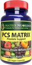 PCS Matrix - Dolní PSA úrovně pro zdravé prostaty - 100% přírodní složky: Saw Palmetto, Rabdosia, Scute, Plantago Fosium, Chrysantaomum, Ganoderma, Lotus Seed - Veganské kapsle (120ct)