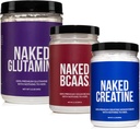 NAKED růst svalů a zotavení Bundle: čistý glutamin, kreatin, a bez příchutí BCAA