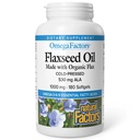 Omega Faktory podle přírodních faktorů, Flaxseed Oil, Podporuje celkové zdraví s Omega-3, 6 a 9 mastné kyseliny, 180 softgelů (180 porcí)