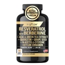 Resveratrol dodatek s Berberine Green Tea Extract, Ceylon Skořice, Grape Seed & Quercetin1000mg Quercetin, N Acetyl cysteine, Acai Iron 124; 100% přírodní, Max Strength 124; Made in USA