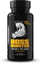 Bossman Booster Booster Doplněk - 60 Kapsle - MSM a 10 000 MCG Biotin Beard Růstové Vitamíny pro muže - 30-denní dodávky