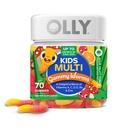 OLLY Kids Multivitamin Gummy, Celková zdravotní a imunitní podpora, * Vitamíny a minerály A, C, D, E, Bs a zinek, Dětský Žvýkací doplněk, Sur ovocný punč ochucený, 70 nebo 35 denní zásobování - 70 Počet