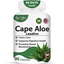 Cape Aloe Natural Laxative Supplement- Zácpa Relief- Regulovat Bowel - All- Natural Bylinné Detoxin- Weight Management Supplement- Digestion Help Dieteral Supplement- 90 Caps- Non- GMO